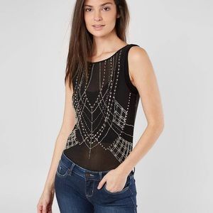 BKE Boutique Embellished Bodysuit